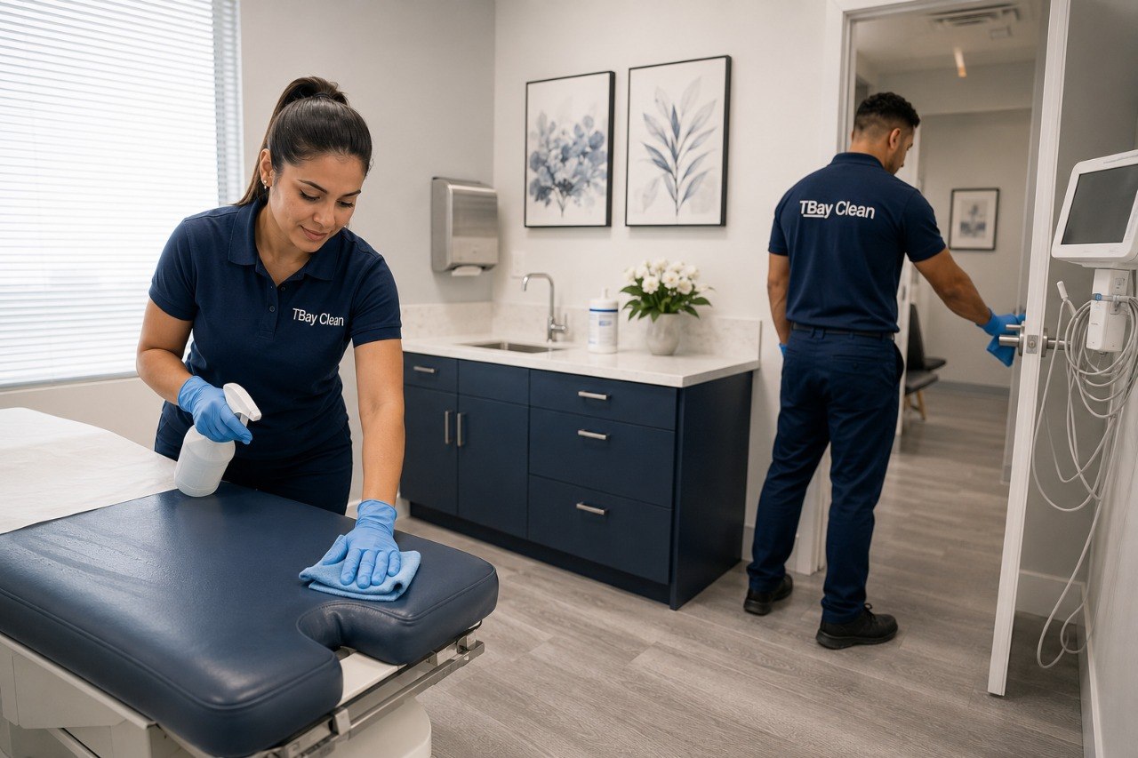 Sanitized medical office cleaning environment